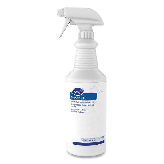 Diversey Glance Glass and Multi-Surface Cleaner, Original, 32oz Spray Bottle (DVO04705EA)