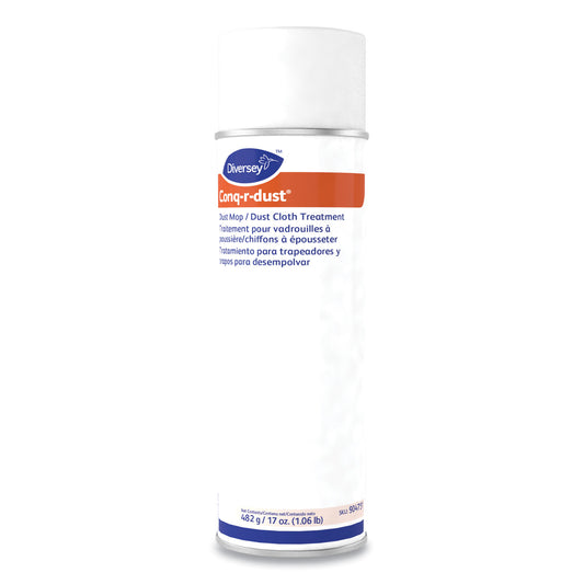Diversey Conq-r-Dust Dust Mop/Dust Cloth Treatment, Amine Scent, 17 oz Aerosol Spray, 12/Carton (DVO904751)