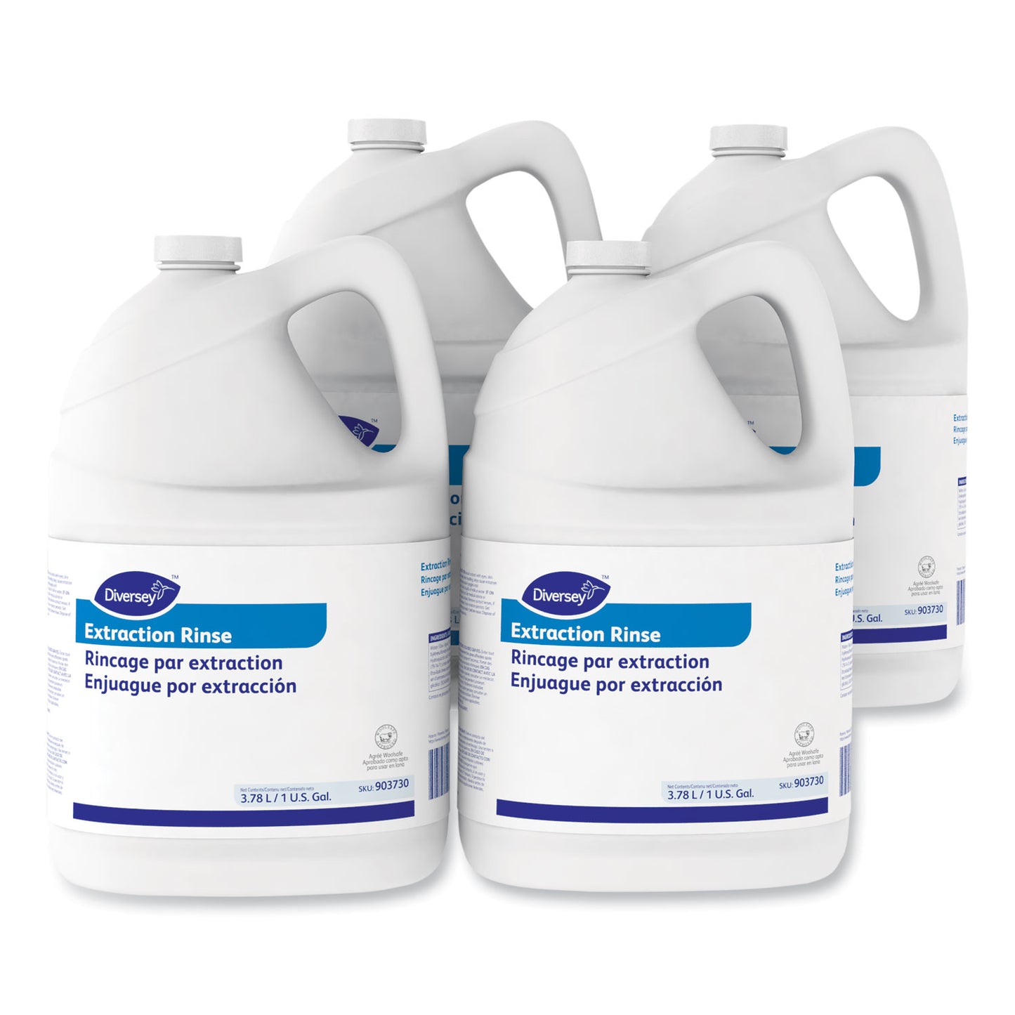 Diversey Carpet Extraction Rinse, Floral Scent, 1 gal Bottle, 4/Carton (DVO101109760)