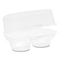 Pactiv Evergreen ClearView Bakery Cupcake Container, 2-Compartment, 6.75 x 4 x 4, Clear, Plastic, 100/Carton (PCT2002)