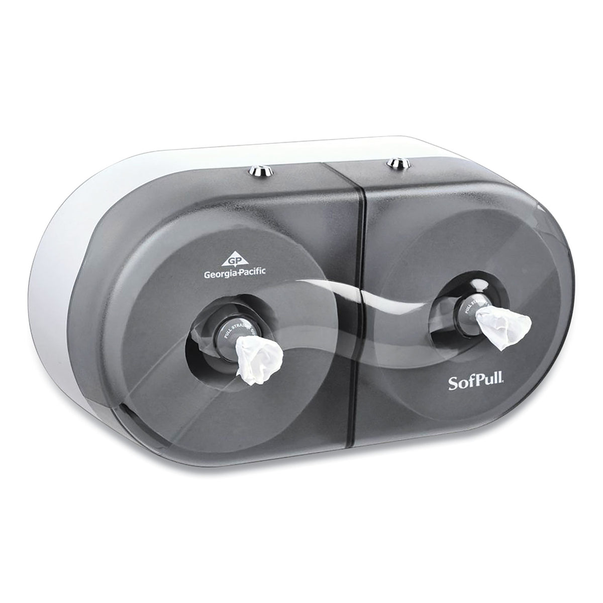 Georgia Pacific Professional SofPull Twin High-Capacity Center-Pull Dispenser, 20.13 x 7 x 10.75, Smoke (GPC56509)