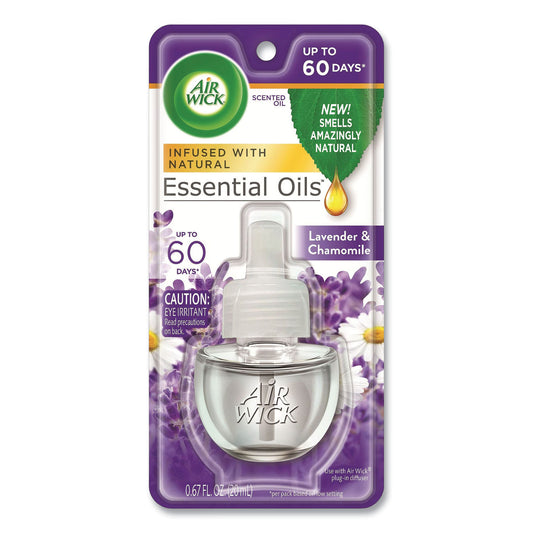 Air Wick Scented Oil Refill, Lavender and Chamomile, 0.67 oz, 8/Carton (RAC78297CT)