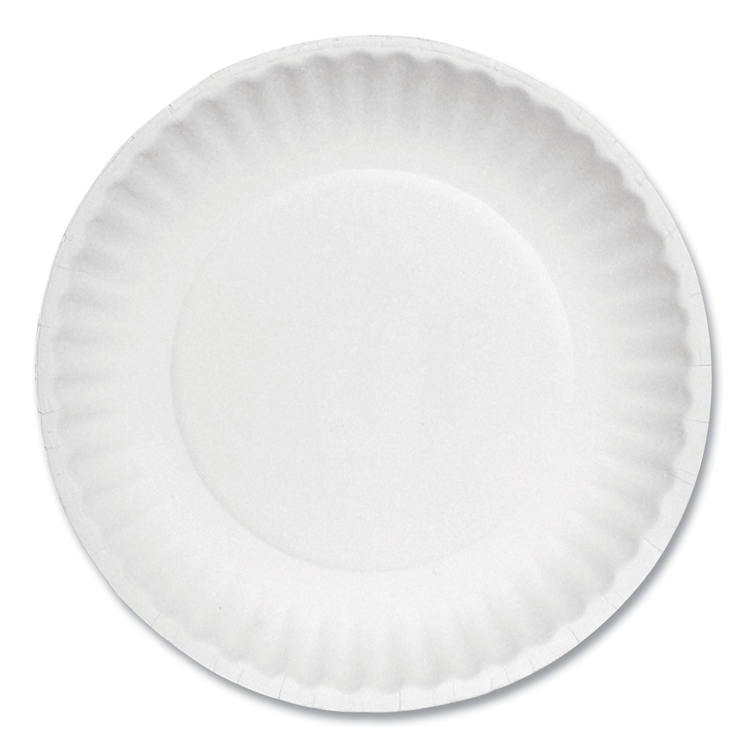 AJM Packaging White Paper Plates, 6" dia, 100/Pack, 10 Packs/Carton (AJMPP6GREWH)