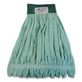 O'Dell EchoFiber Microfiber Loop Mop, Medium, Split Microfiber, Green, 5" Green Headband (ODCMWTMG)
