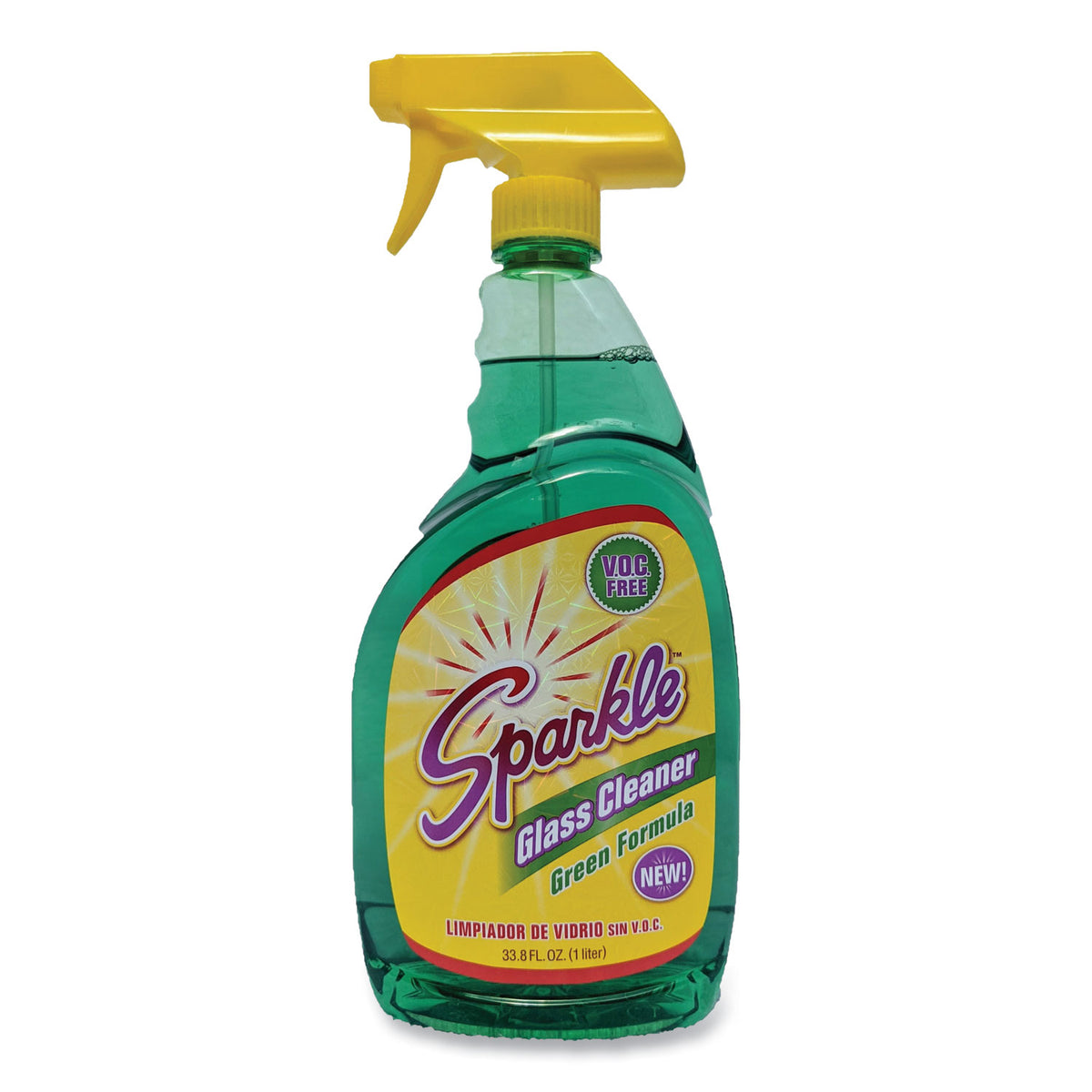 Sparkle Green Formula Glass Cleaner, 33.8 oz Bottle (FUN30345)