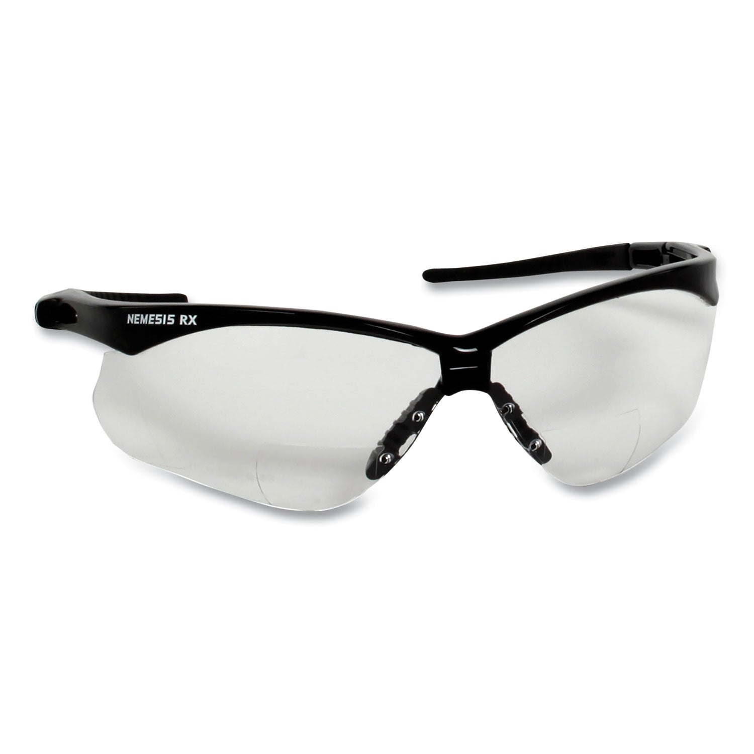 KleenGuard V60 Nemesis Rx Reader Safety Glasses, Black Frame, Clear Lens, +3.0 Diopter Strength, 6/Box (KCC28630)