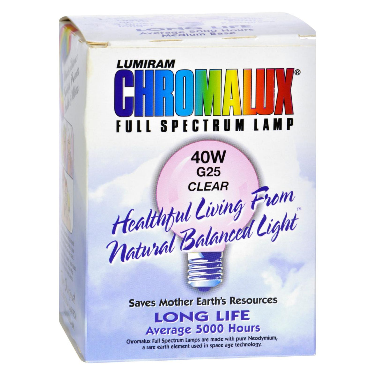 Chromalux Light Bulb Golbe Clear - 40W Bulb.