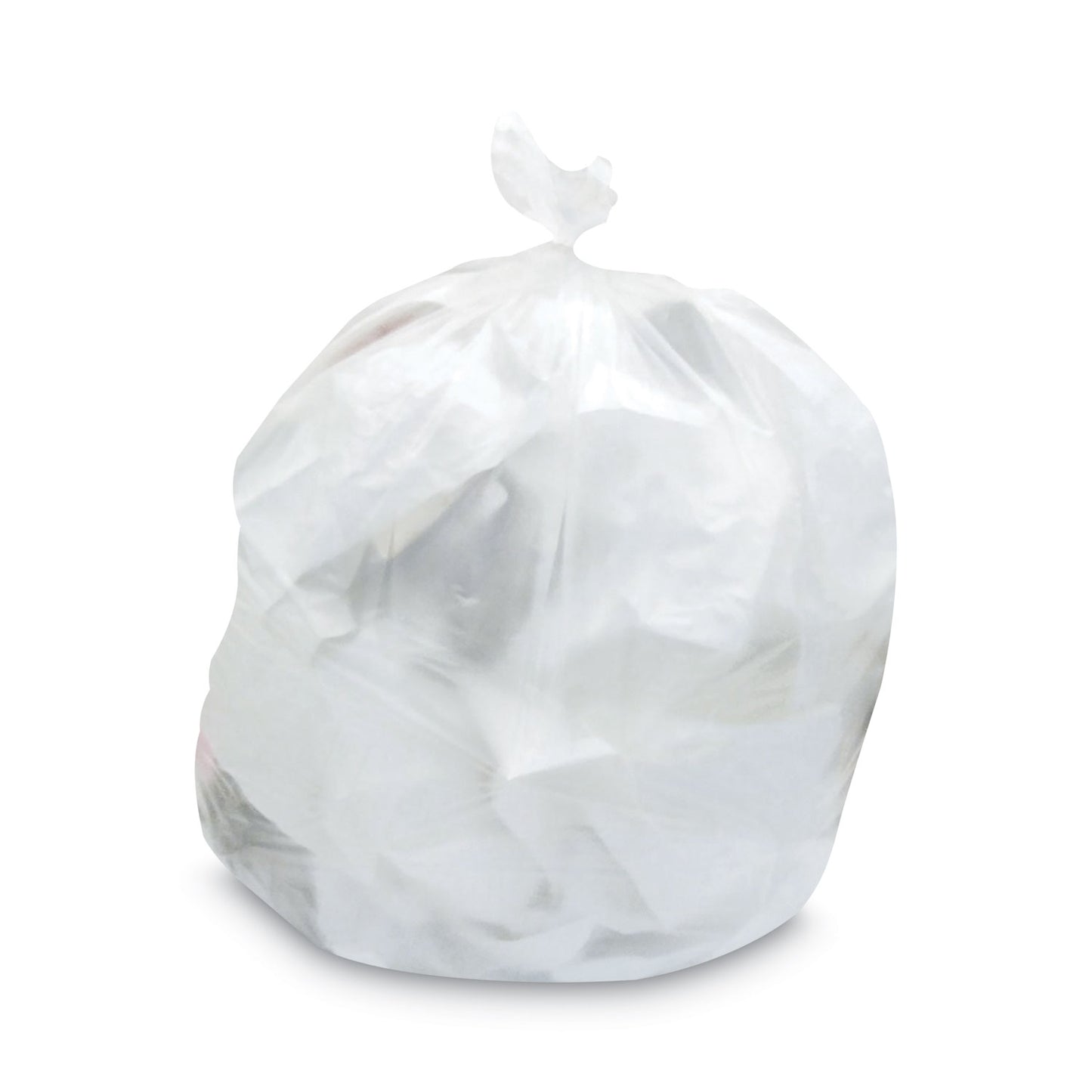 Heritage Mineral-Reinforced High-Density Waste Can Liners, 33 gal, 22.1 mic, 33" x 46", Natural, 25 Bags/Roll, 10 Rolls/Carton (HERZ6646WNR01)
