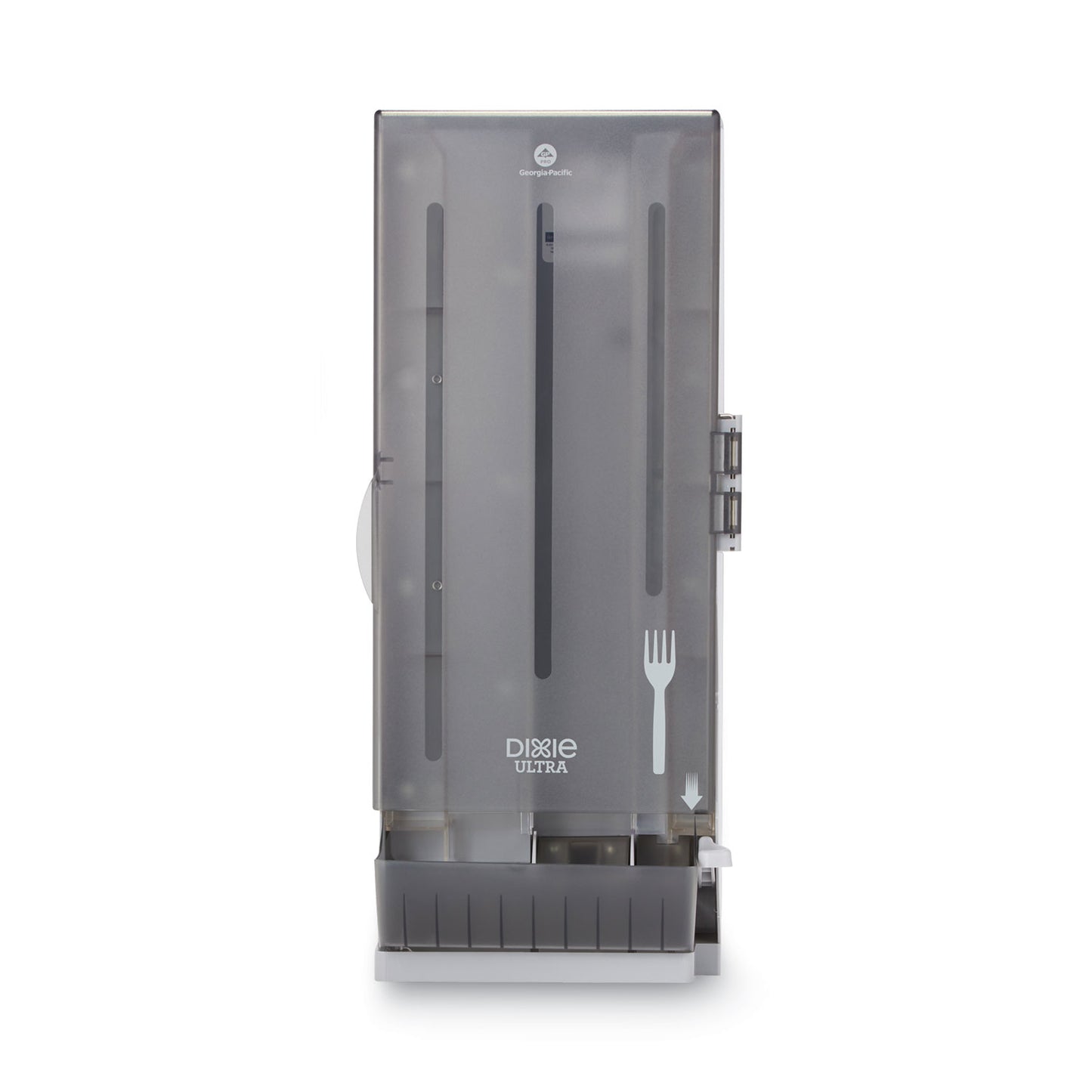 Dixie SmartStock Utensil Dispenser, Forks, 10 x 8.78 x 24.75, Smoke (DXESSFPD120)