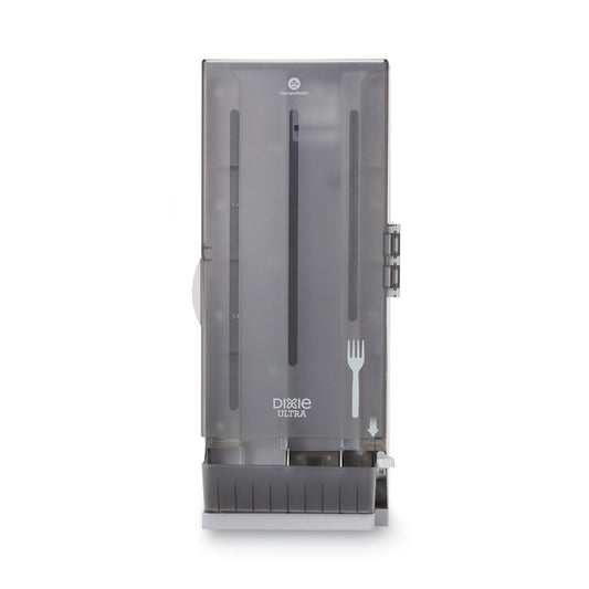 Dixie SmartStock Utensil Dispenser, Forks, 10 x 8.78 x 24.75, Smoke (DXESSFPD120)