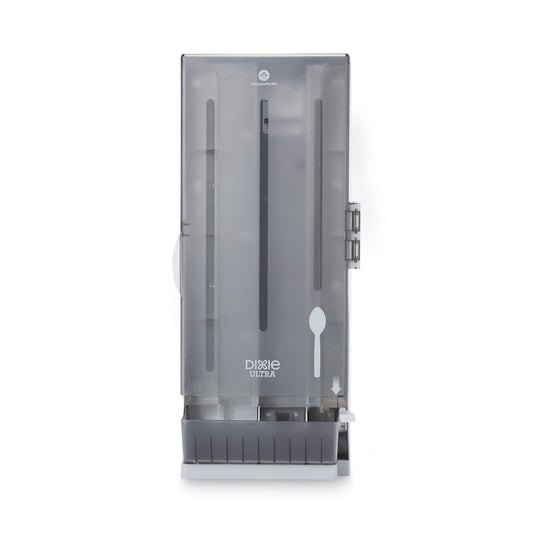 Dixie SmartStock Utensil Dispenser, Spoons, 10 x 8.78 x 24.75, Smoke (DXESSSPD120)