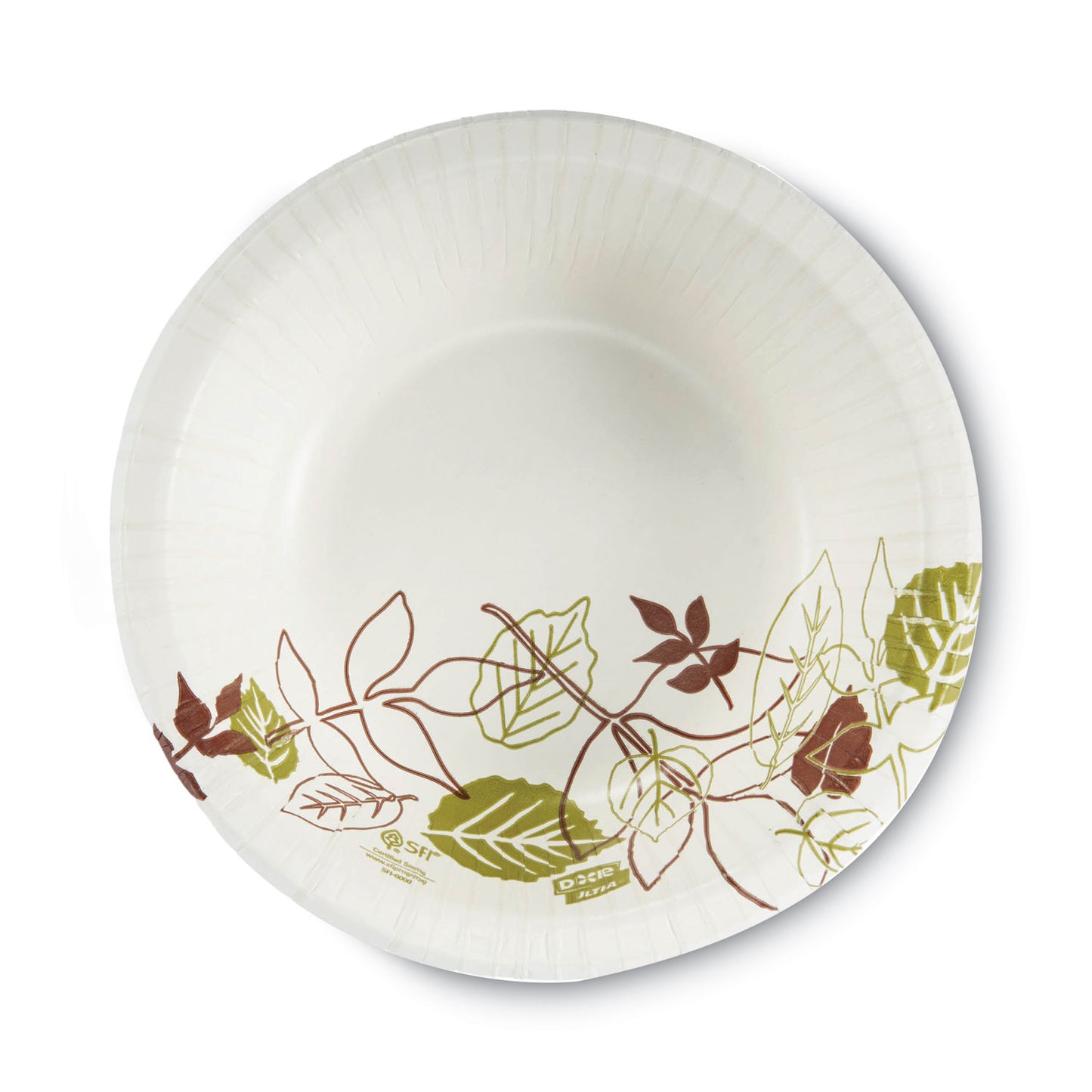 Dixie Pathways Heavyweight Paper Bowls, 20 oz, White/Green/Burgundy, 125/Pack (DXESX20PATHPK)
