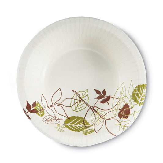 Dixie Pathways Heavyweight Paper Bowls, 20 oz, White/Green/Burgundy, 125/Pack (DXESX20PATHPK)