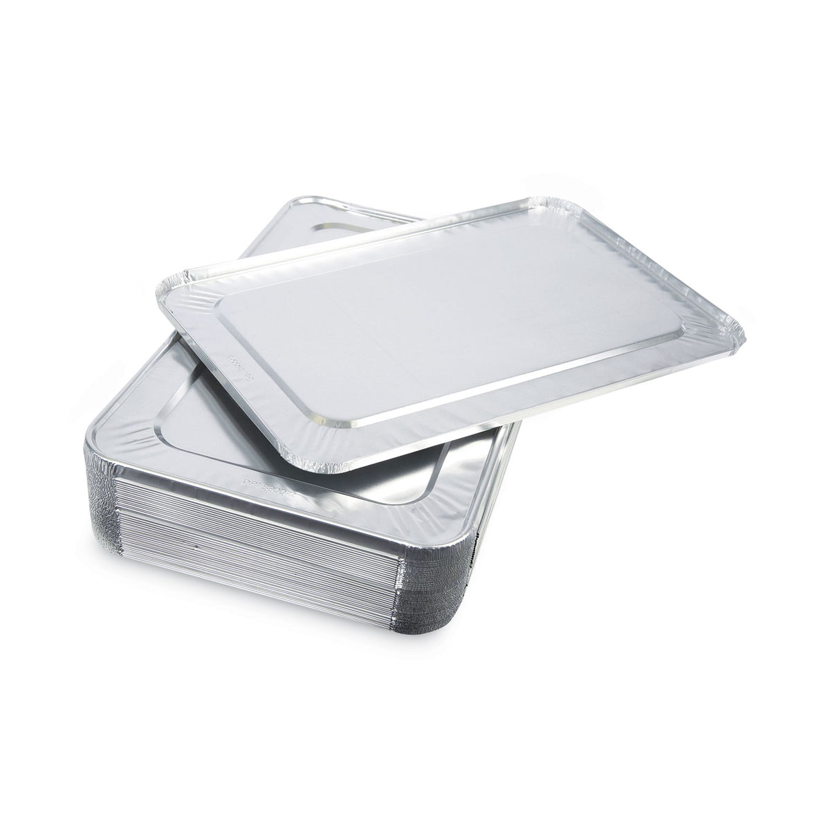 Boardwalk Aluminum Steam Table Pan Lids, Fits Full-Size Deep Pan, 380 Gauge, 0.63" Deep, 12.88 x 20.81, 50/Carton (BWKLIDSTEAMFL)