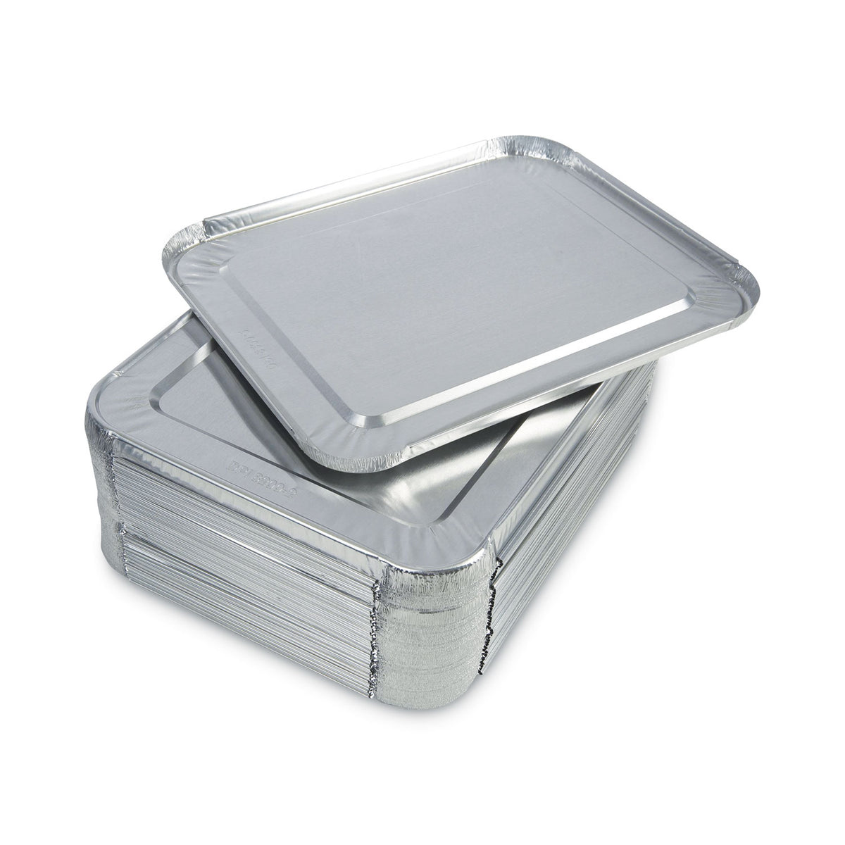 Boardwalk Aluminum Steam Table Pan Lids, Fits Half-Size Deep Pan, 290 Gauge, 0.63" Deep, 10.5 x 12.81, 100/Carton (BWKLIDSTEAMHF)