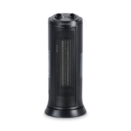 Alera Mini Tower Ceramic Heater, 1,500 W, 7.37 x 7.37 x 17.37, Black (ALEHECT17)