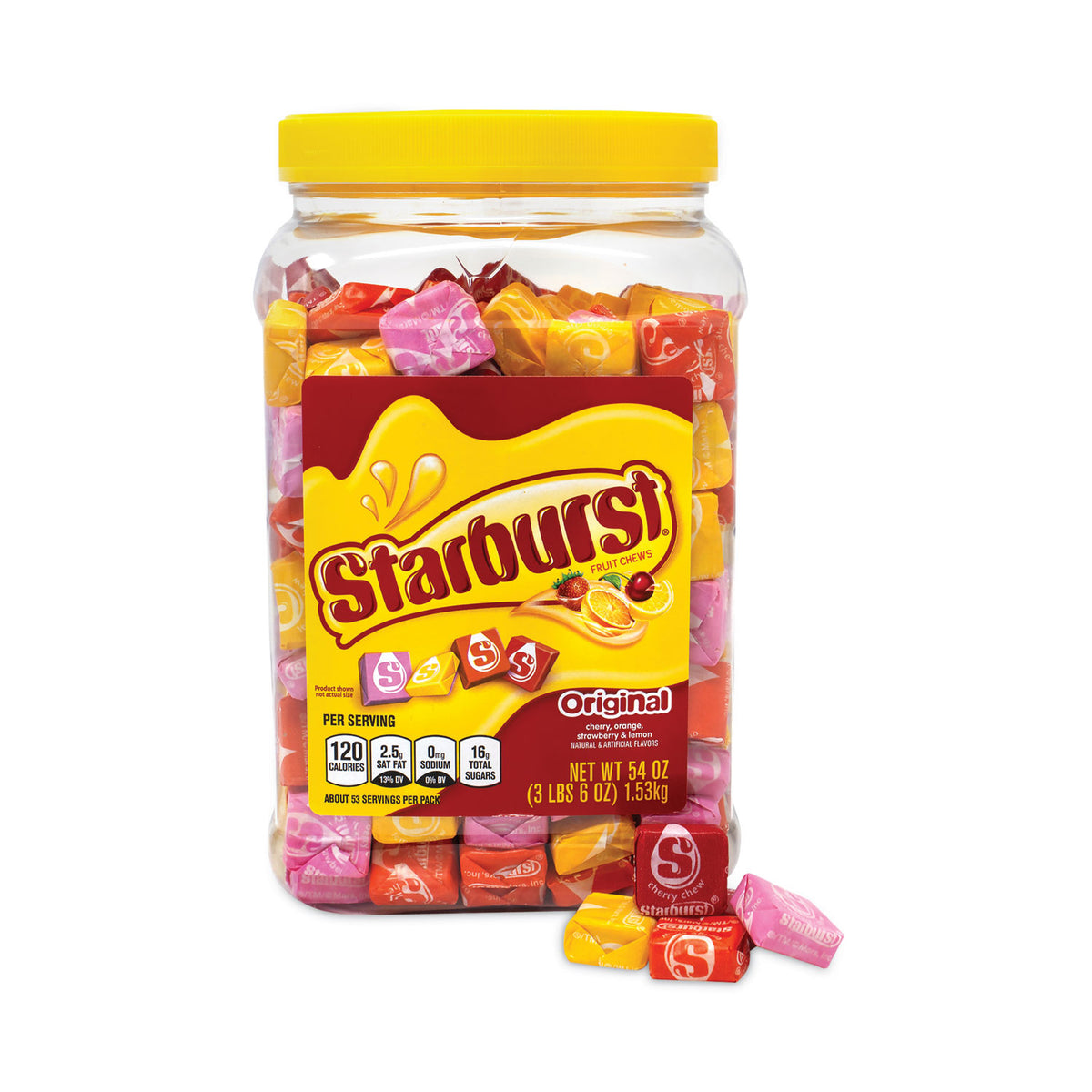 Starburst Original Fruit Chews, Assorted, 54 oz Tub (GRR22000992)