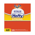 Hefty Strong Tall Kitchen Drawstring Bags, 13 gal, 23.75" x 27", White, 90/Box (RFPE84574)