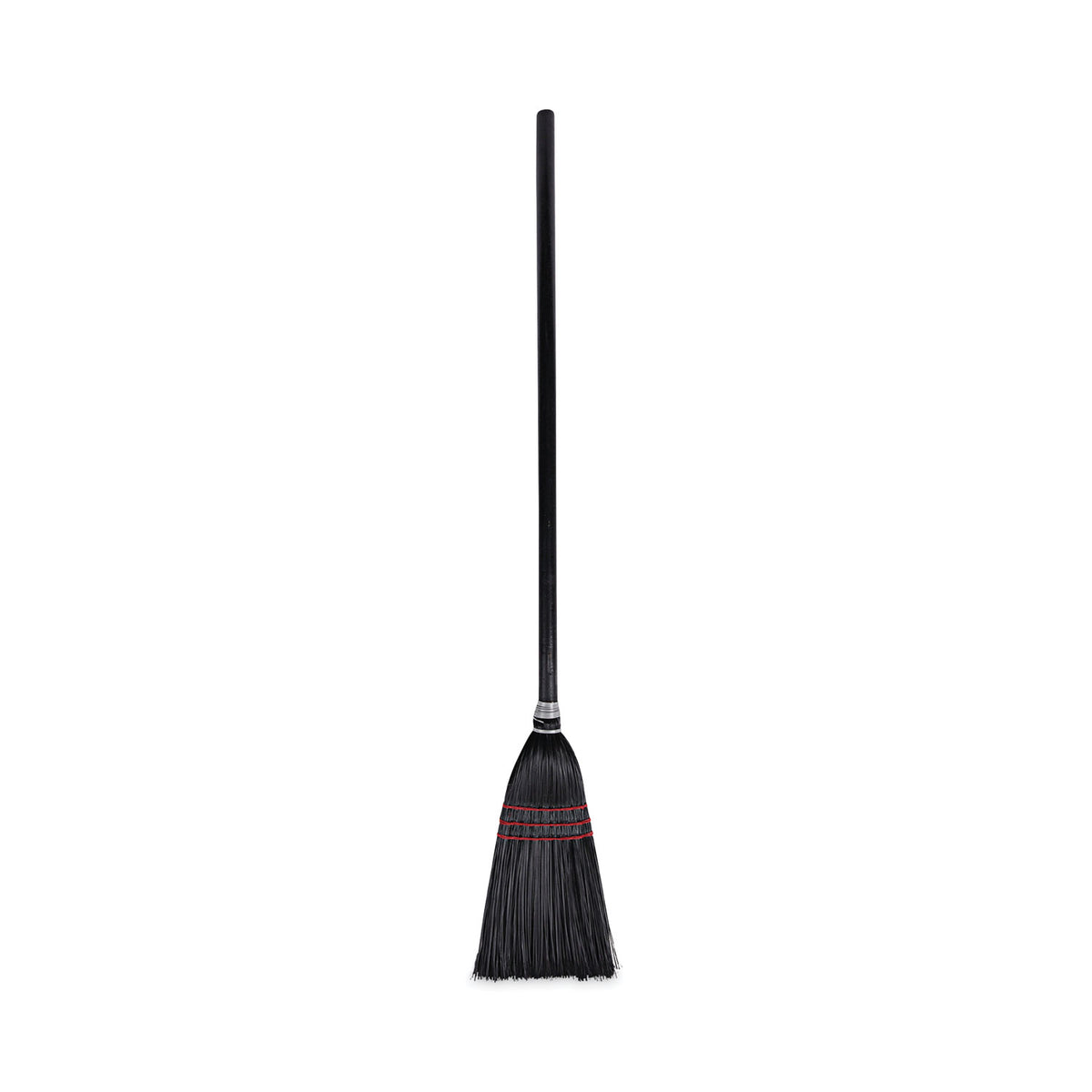 Boardwalk Flag Tipped Poly Lobby Brooms, Flag Tipped Poly Bristles, 38" Overall Length, Natural/Black, 12/Carton (BWK951BP)
