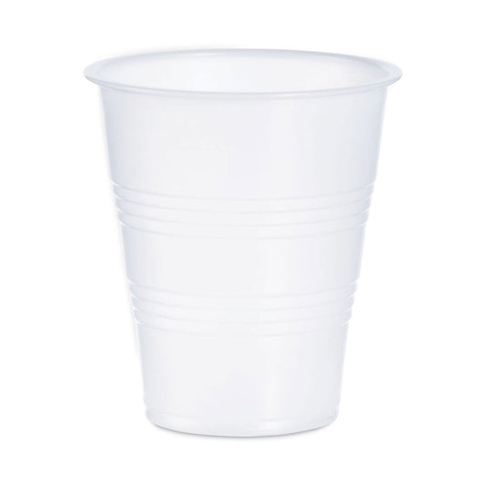 Dart High-Impact Polystyrene Cold Cups, 7 oz, Translucent, 100 Cups/Sleeve, 25 Sleeves/Carton (DCCY7)