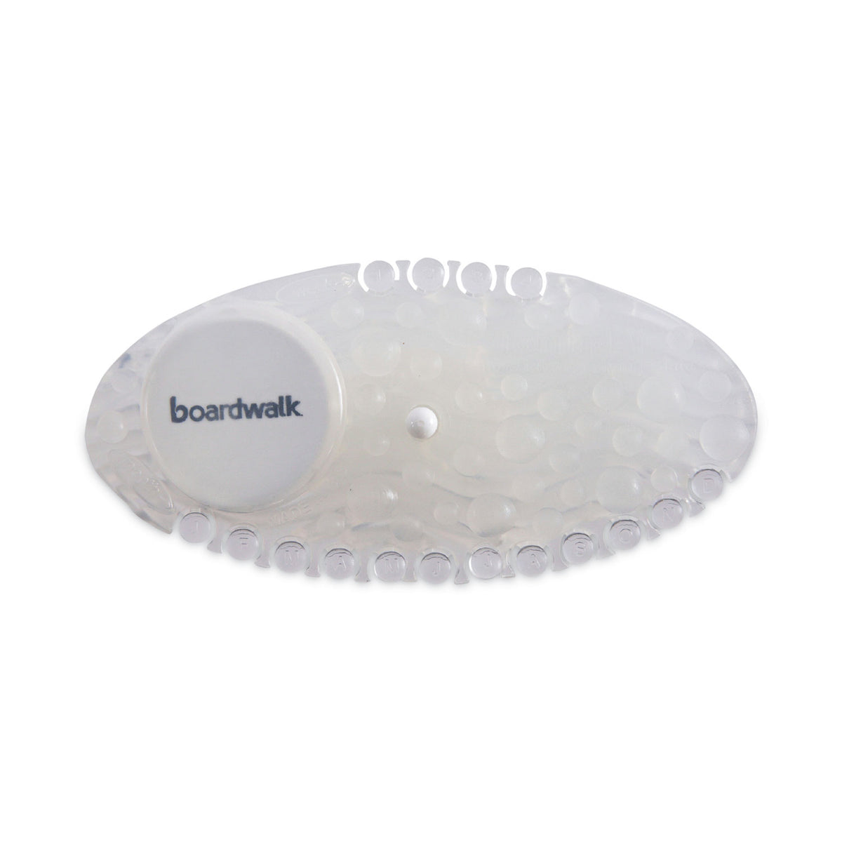 Boardwalk Curve Air Freshener, Mango, Solid, Clear, 10/Box (BWKCURVEMAN)
