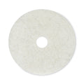 Boardwalk Natural Burnishing Floor Pads, 20" Diameter, White, 5/Carton (BWK4020NAT)