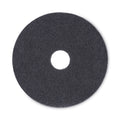 Boardwalk Stripping Floor Pads, 16" Diameter, Black, 5/Carton (BWK4016BLA)