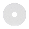 Boardwalk Polishing Floor Pads, 15" Diameter, White, 5/Carton (BWK4015WHI)