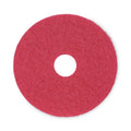 Boardwalk Buffing Floor Pads, 15" Diameter, Red, 5/Carton (BWK4015RED)