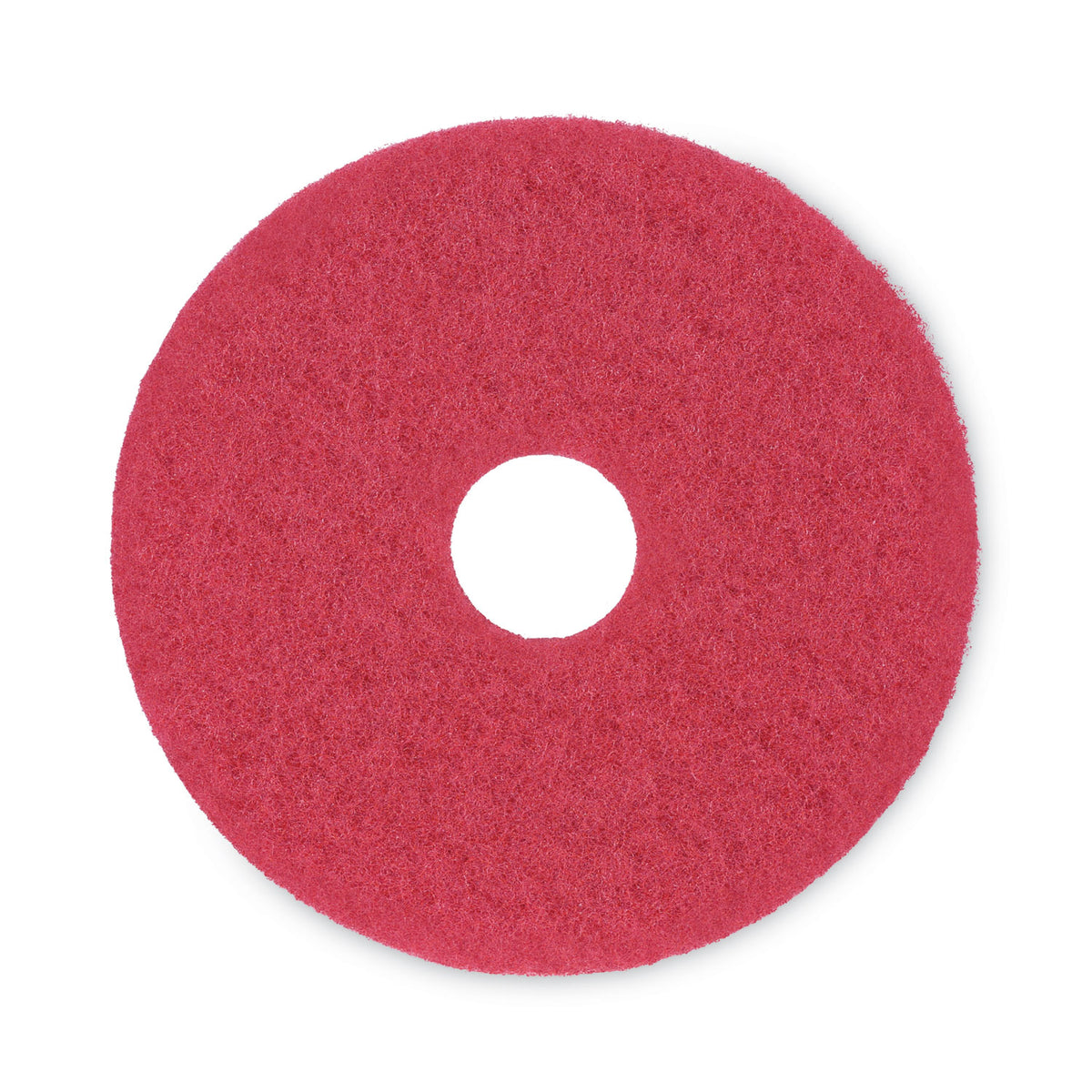 Boardwalk Buffing Floor Pads, 15" Diameter, Red, 5/Carton (BWK4015RED)