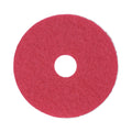 Boardwalk Buffing Floor Pads, 14" Diameter, Red, 5/Carton (BWK4014RED)