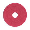 Boardwalk Buffing Floor Pads, 13" Diameter, Red, 5/Carton (BWK4013RED)