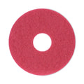 Boardwalk Buffing Floor Pads, 12" Diameter, Red, 5/Carton (BWK4012RED)