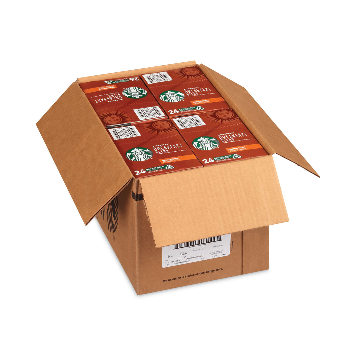 Starbucks Breakfast Blend Coffee K-Cups, 96/Carton (SBK011111157CT)