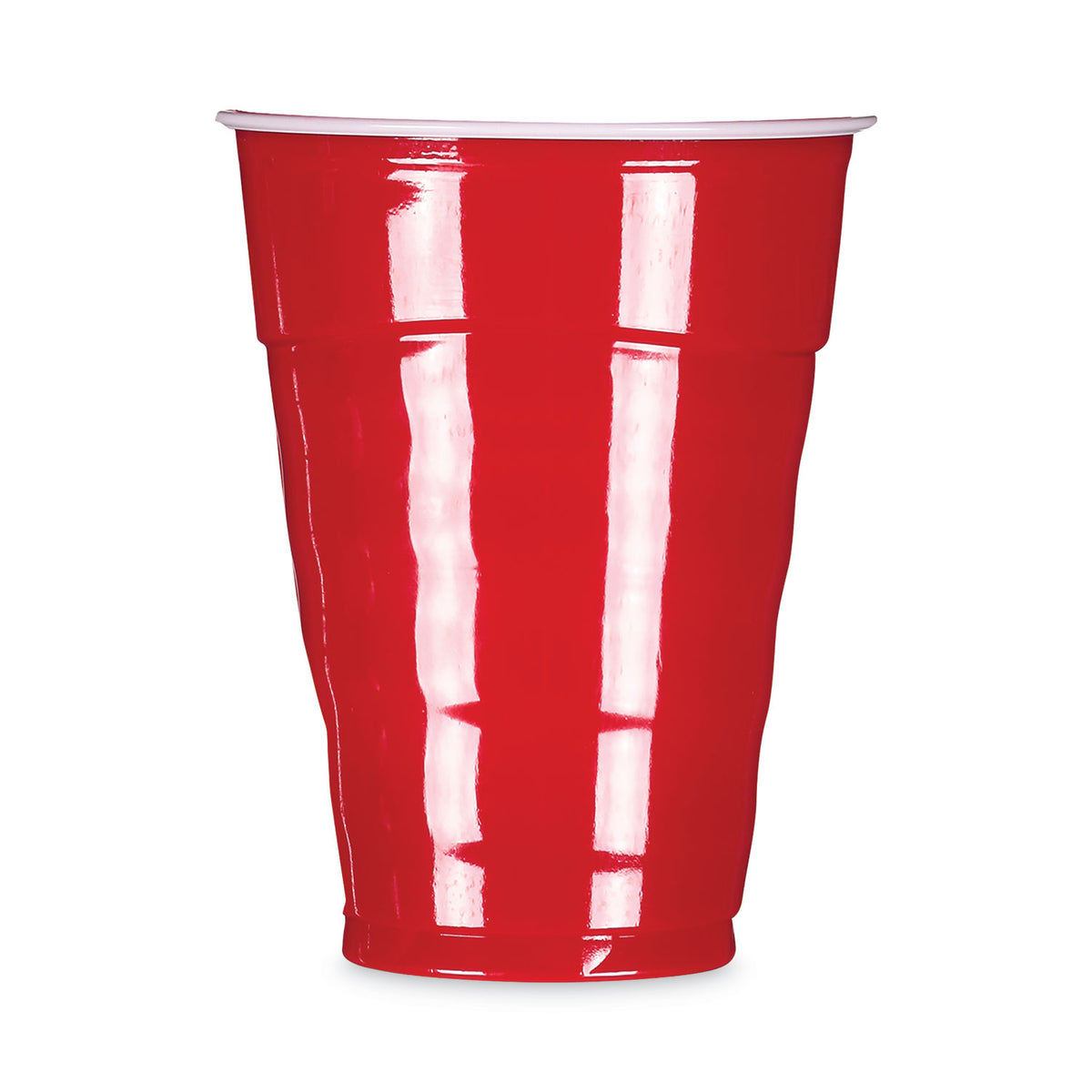Hefty Easy Grip Disposable Plastic Party Cups, 18 oz, Red, 50/Pack, 8 Packs/Carton (RFPC21895)