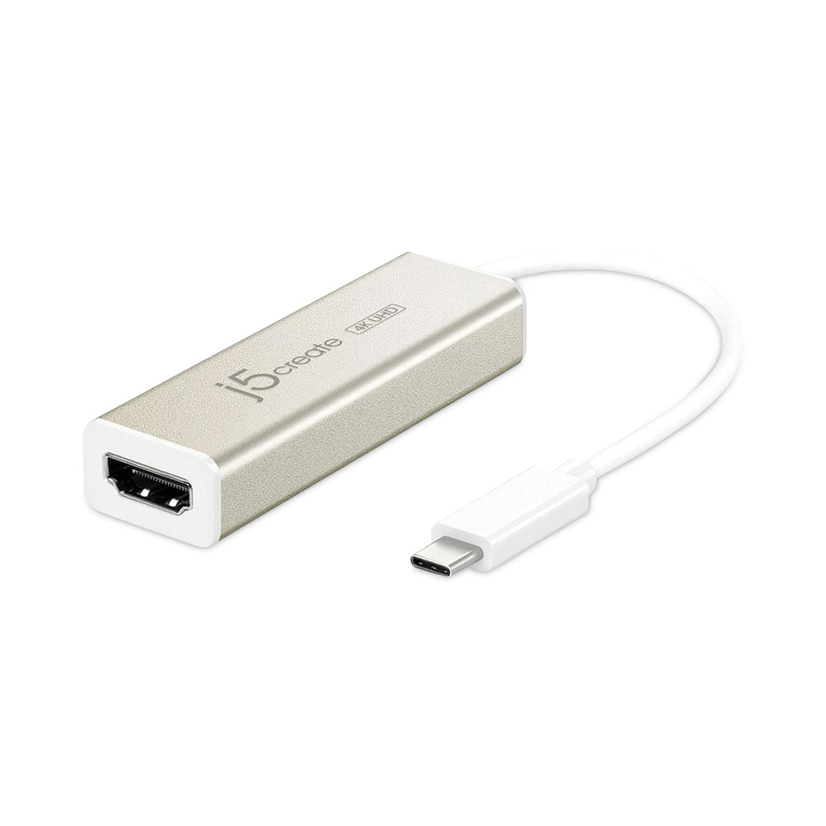 j5create USB-C to HDMI Adapter, 5.71", Silver/White (JCRJCA153US)