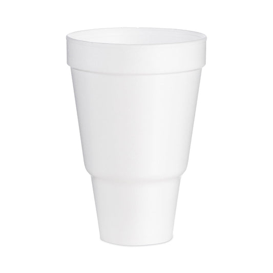 Dart Foam Drink Cups, 32 oz, Tapered Bottom, White, 25/Bag, 20 Bags/Carton (DCC32AJ32)