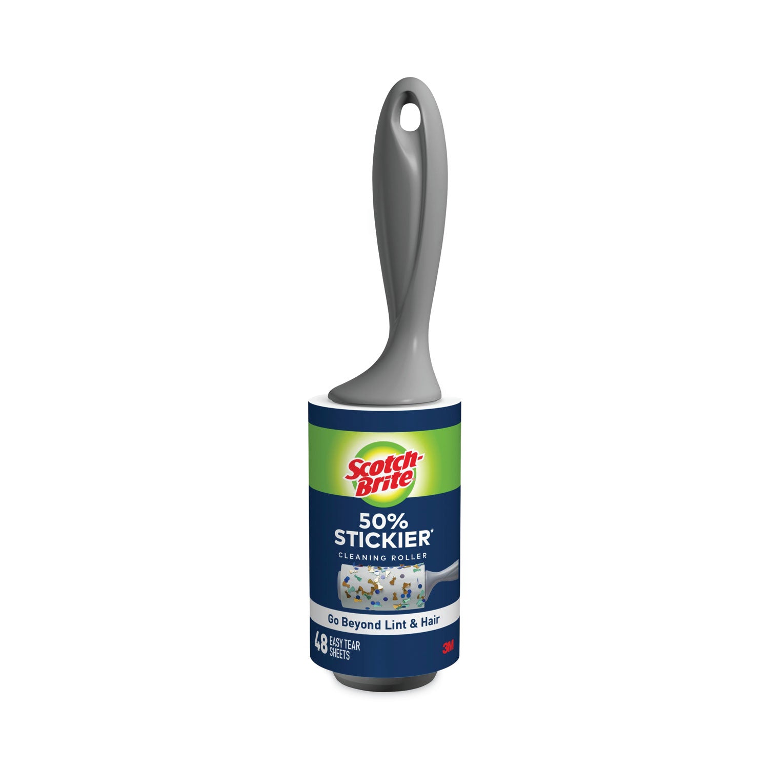 Scotch-Brite Lint Roller, Extra Sticky, Heavy-Duty Handle, 48 Sheets/Roll (MMM830RS48)