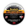 3M Scotch 35 Vinyl Electrical Color Coding Tape, 3" Core, 0.75" x 66 ft, White (MMM10828)