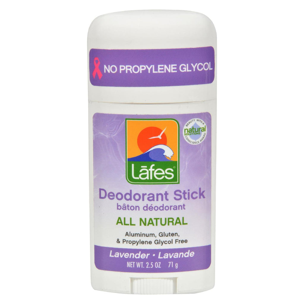 Lafe's Natural Body Care Natural and Organic Deodorant Stick - Lavender - 2.5 oz