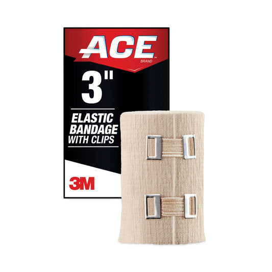 ACE Elastic Bandage with E-Z Clips, 3 x 64 (MMM207314)