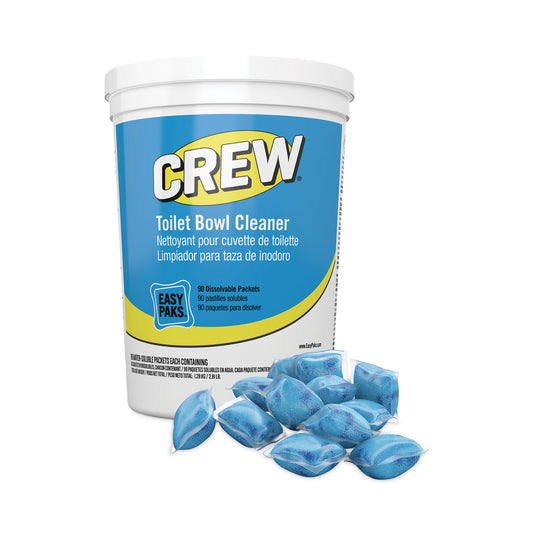 Diversey Crew Easy Paks Toilet Bowl Cleaner, Fresh Floral Scent, 0.5 Oz Packet, 90 Packets/tub, 2 Tubs/carton (DVOCBD540731)