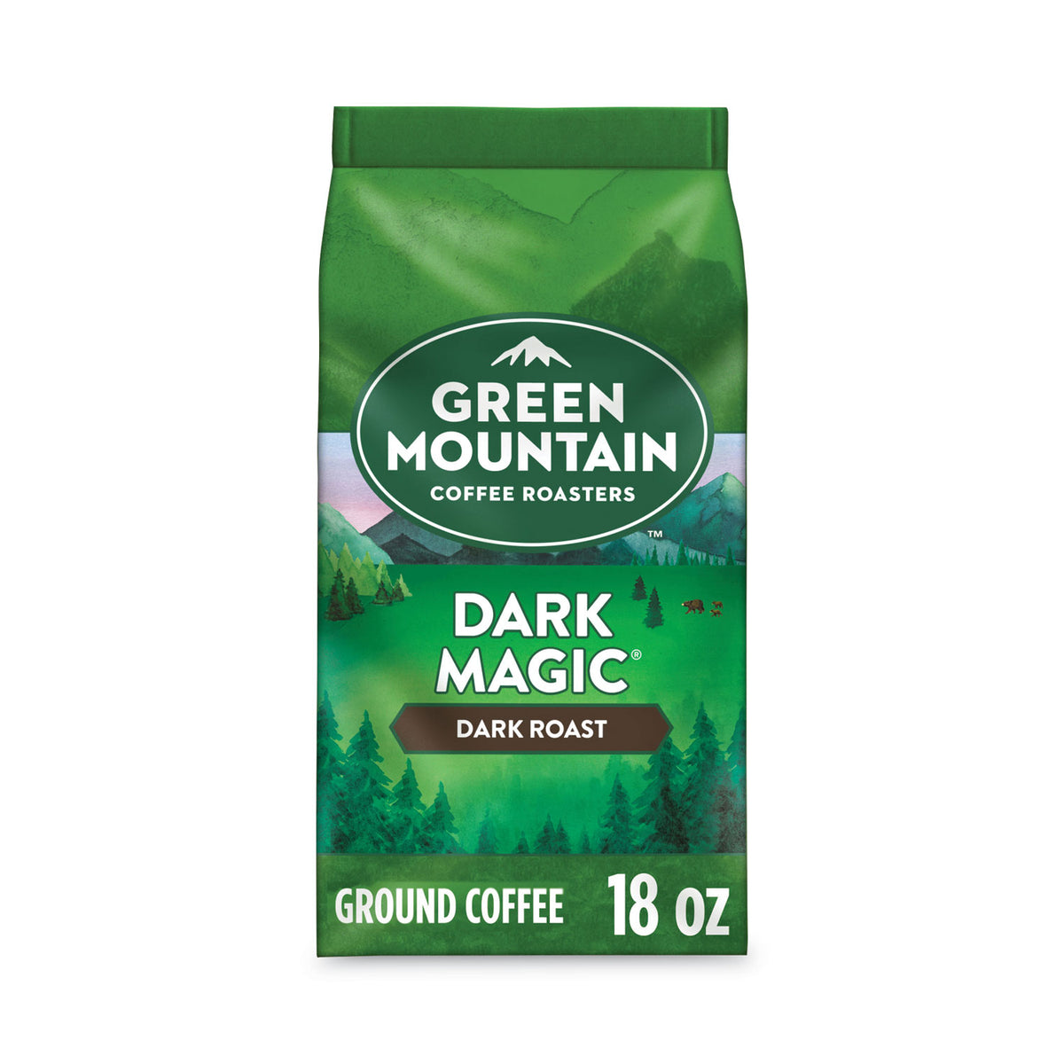Green Mountain Coffee Roasters Roasters Roasters Dark Magic Ground Coffee, 18 oz Bag (GMT7134EA)