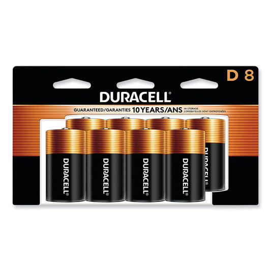 Duracell CopperTop Alkaline D Batteries, 8/Pack (DURMN13R8DWPK)