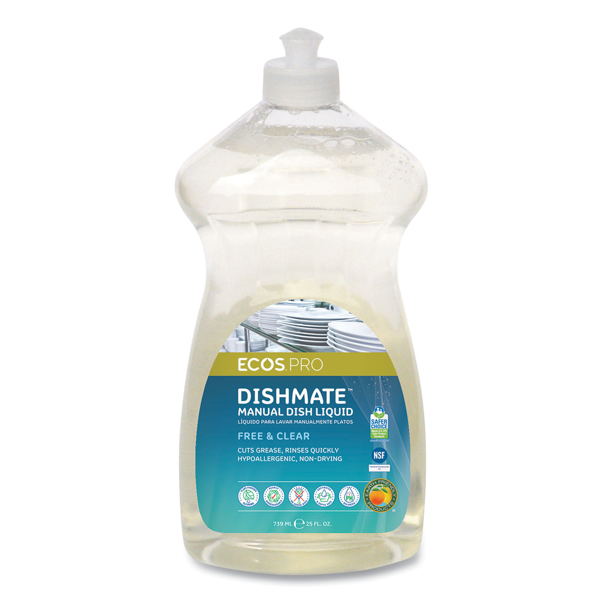 ECOS PRO Dishmate Manual Dish Liquid, 25 oz Bottle (EOPPL97216)