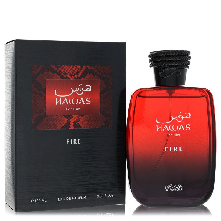 Hawas Fire by Rasasi Eau De Parfum Spray (Unboxed) 3.3 oz for Men