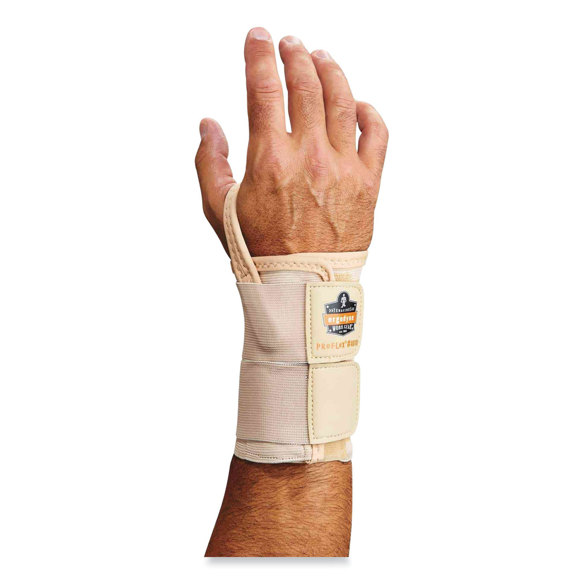 ergodyne ProFlex 4010 Double Strap Wrist Support, Large, Fits Left Hand, Tan (EGO70136)