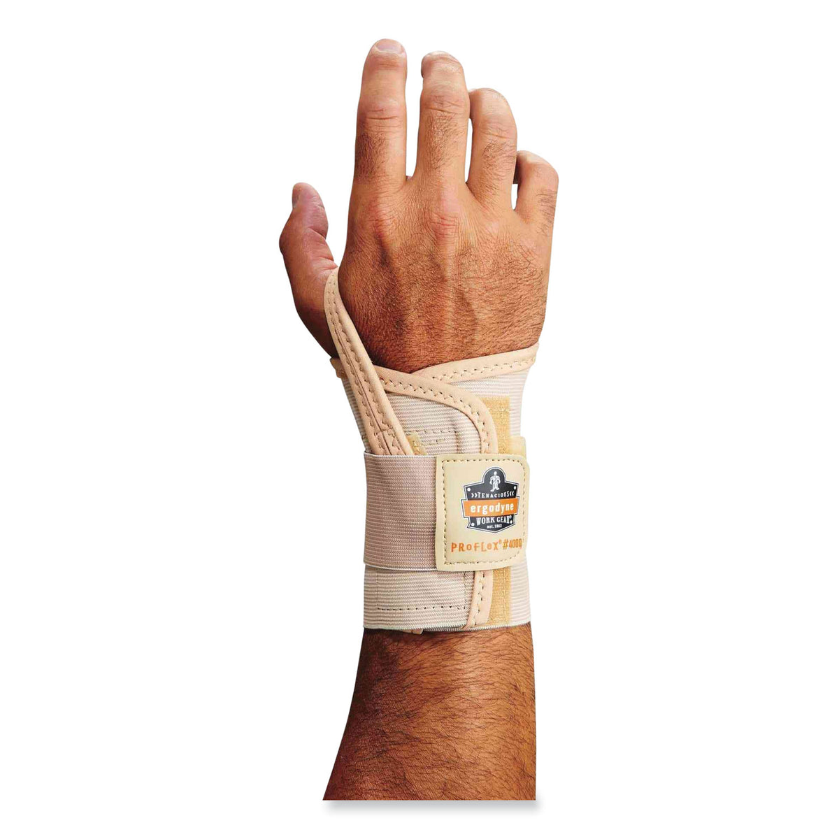 ergodyne ProFlex 4000 Single Strap Wrist Support, Medium, Fits Left Hand, Tan (EGO70114)