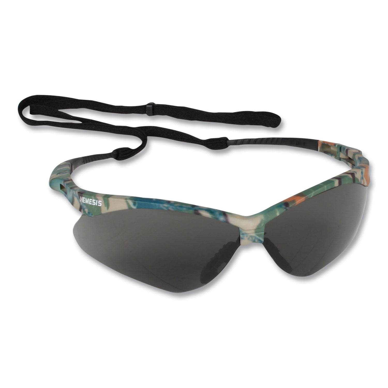 KleenGuard V30 NEMESIS Safety Eyewear, Plastic Camo Frame, Smoke Polycarbonate Lens, 12/Box (KCC22609BX)