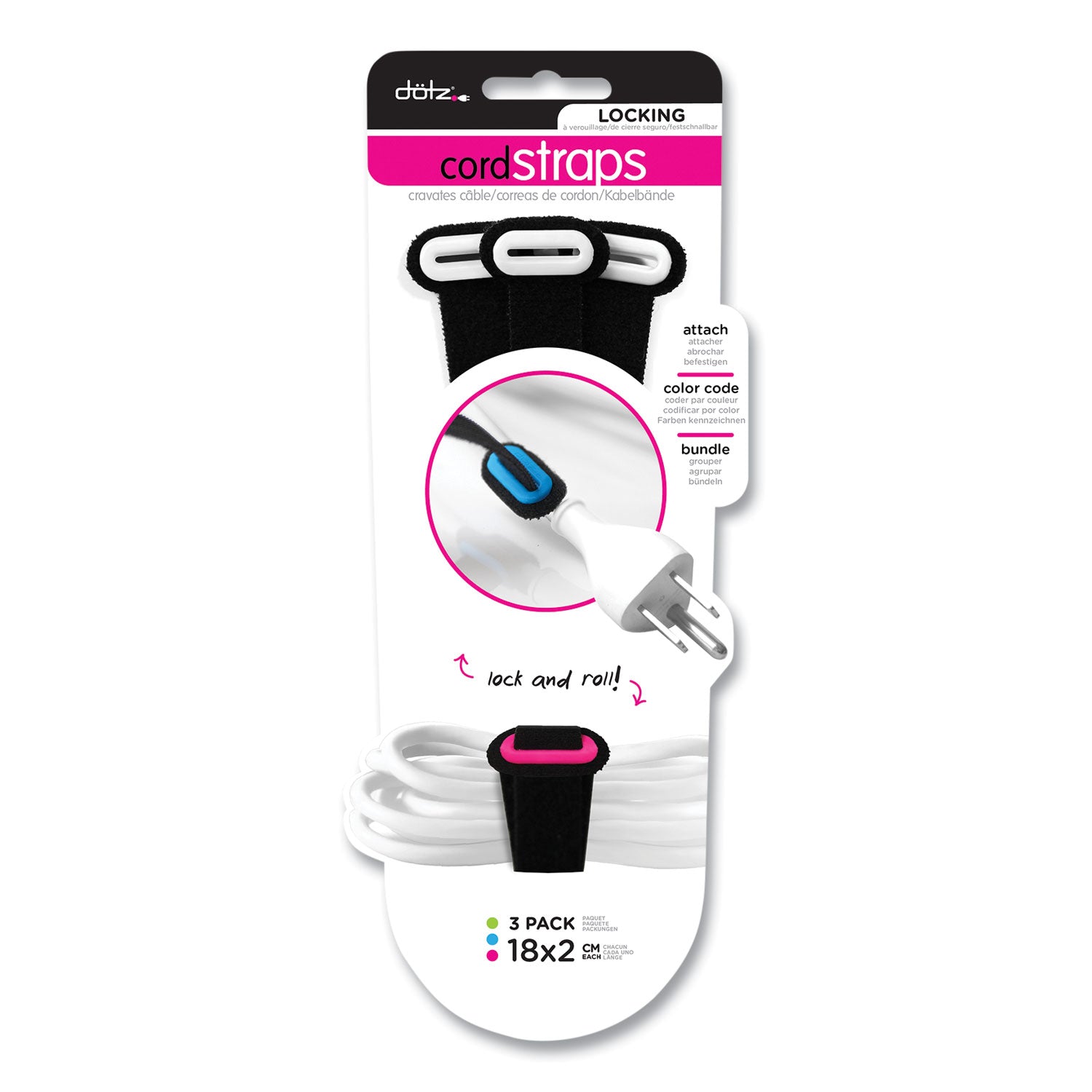 Dotz Locking Cord Strap, Black (LEE22201)